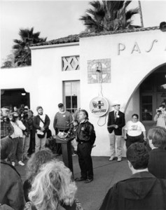 Fred Hill’s encouraging speech congratulating the city of Pasadena for its involvement in pursuing the opening of the “Blue Line”